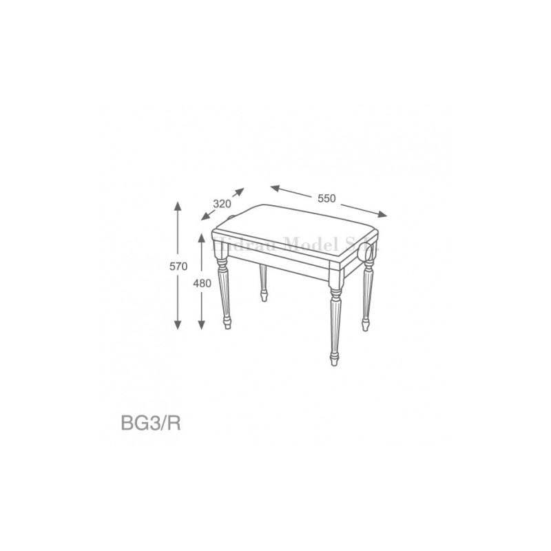 Banqueta Piano Hidrau Model Bg-3/R Piel