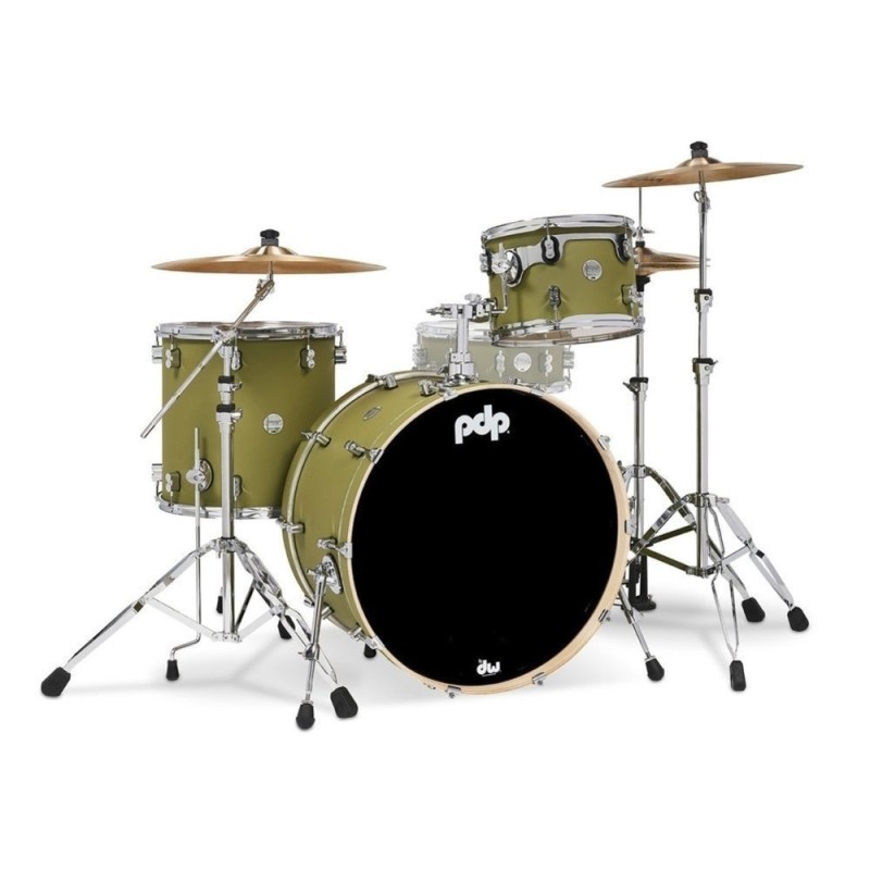 Batería Sin Herrajes Pdp By Dw Concept Maple Rock Satin Olive