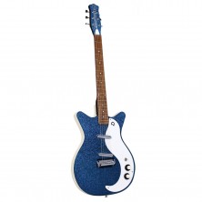 Danelectro 59M NOS+ Deep Blue Metalflake Guitarra Eléctrica Sólida