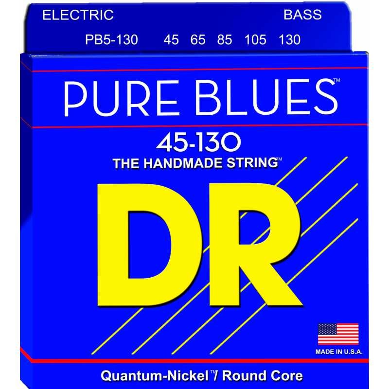 Juego Cuerdas Bajo Eléctrico DR Strings PB5-130 Pure-Blues