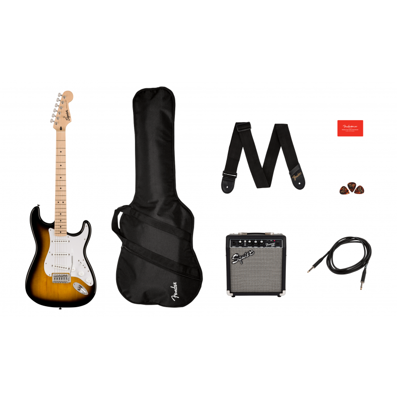 Pack Guitarra Eléctrica Squier Sonic Stratocaster Pack Sunburst