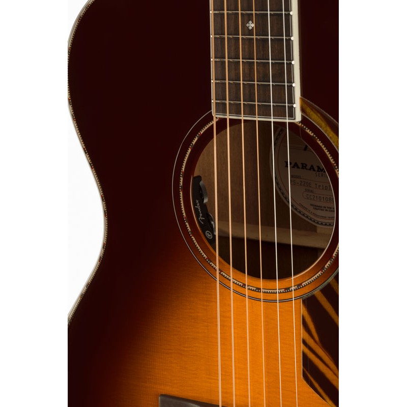 Guitarra Electroacústica Fender PD-220E Paramount 3-Tone Vintage Sunburst