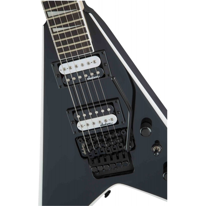 Guitarra Eléctrica Sólida Jackson JS32 King V Black Wht Bvl