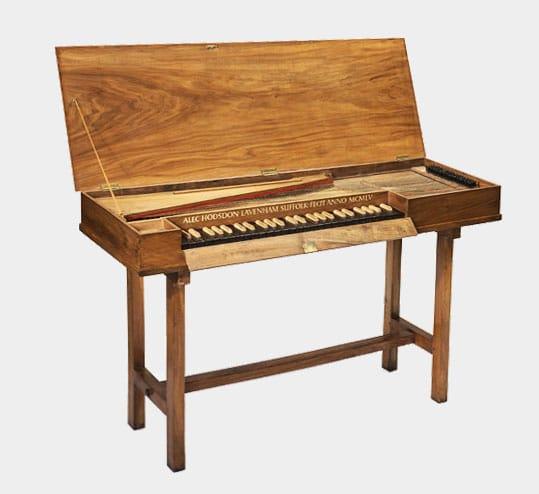 Clavicordio, instrumento antecesor del piano de Cristofori