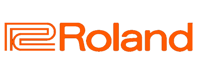 Logo de la marca Roland de teclados y pianos