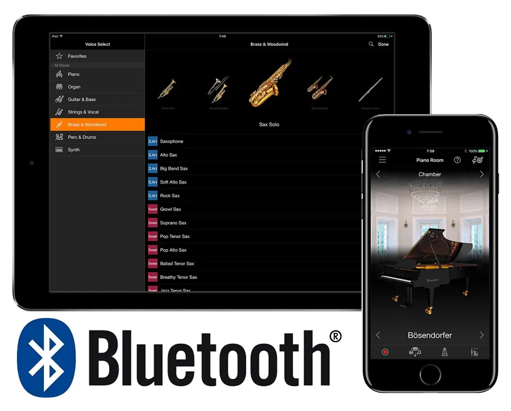 Conexión Bluetooth de smartphone con piano Yamaha